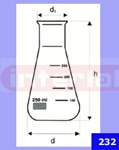 Erlenmeyer Flasks, wide neck with graduated