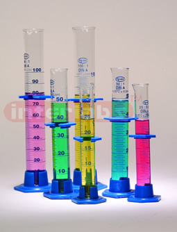 Cylinders, Glass with Plastic Hex Base